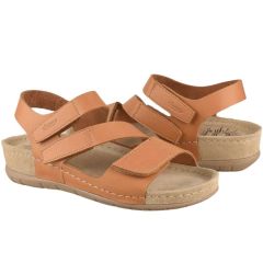 Γυναικεία Ανατομικά Δερμάτινα Σανδάλια | Sunny SANDALS | ALTEA 40113 | Κάμελ-38