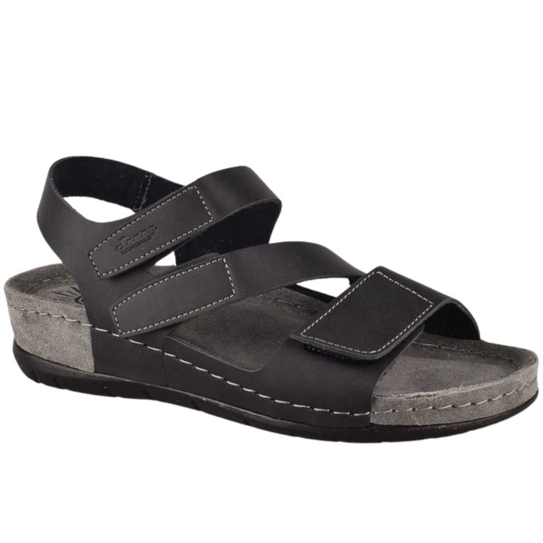  Γυναικεία Ανατομικά Δερμάτινα Σανδάλια | Sunny SANDALS | ALTEA 40113 | Μαύρο 2025